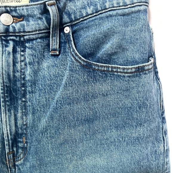 MADEWELL the perfect vintage straight vintage Blue Distressed Jeans 31 - Picture 10 of 12